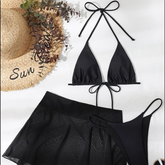 New 3 pack Halter Bikini Swimsuit With Cover Up size M - Picture 9 of 9